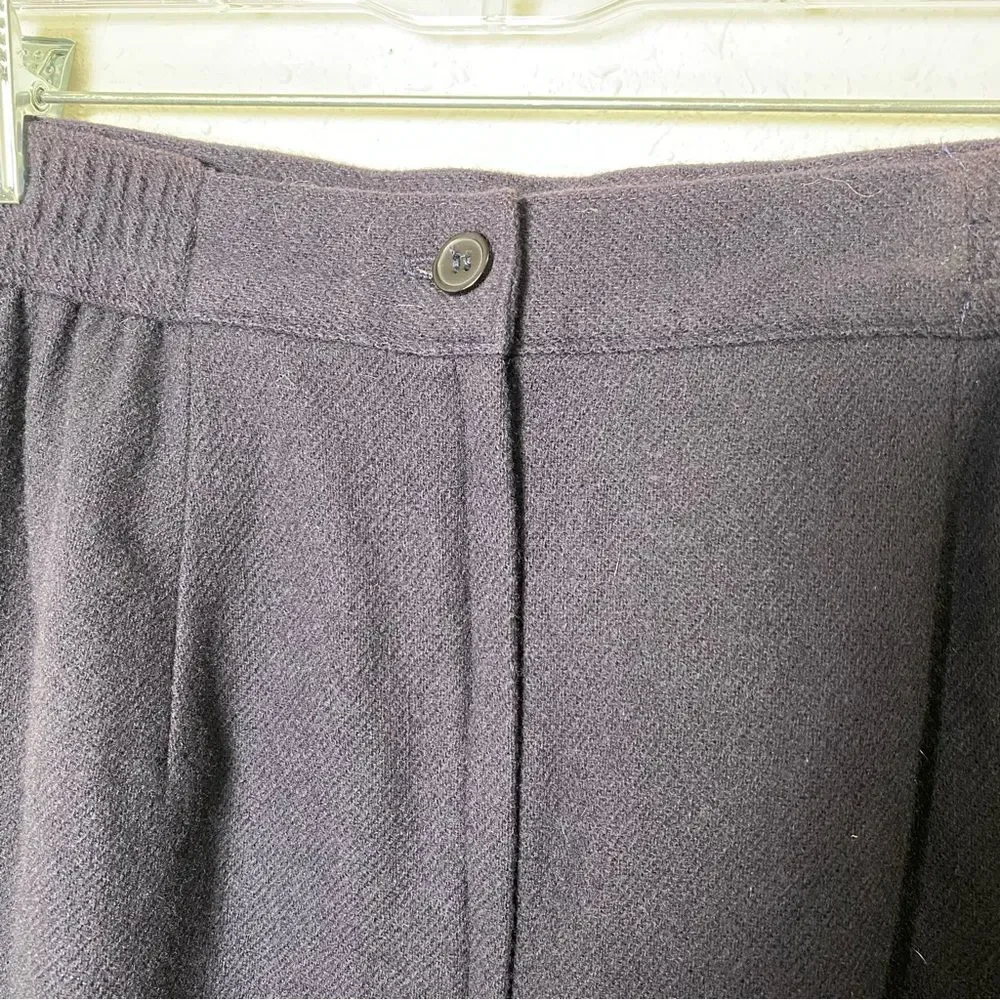 NWT Vinatge Sag Harbor 100% Pure New Wool Navy Blue Pencil Skirt Women's Size 8